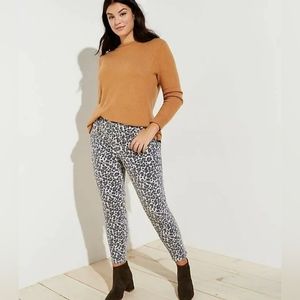 BNWT LOFT Plus modern skinny leopard jeans